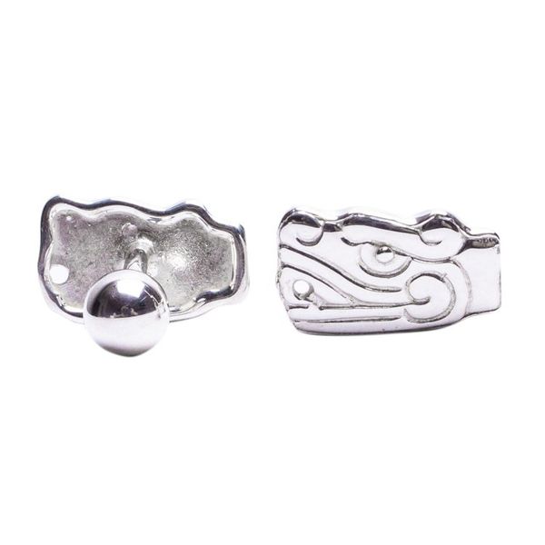 Alternate image for Quetzalcoatl Sterling Silver Cufflinks from Mexico Quetzalcoatl Duo