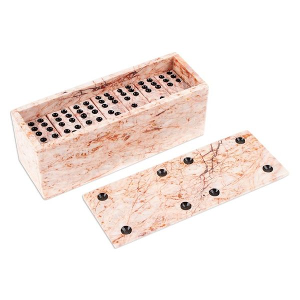 Alternate image for Pink Marble Domino Set from Mexico Chance and Skill