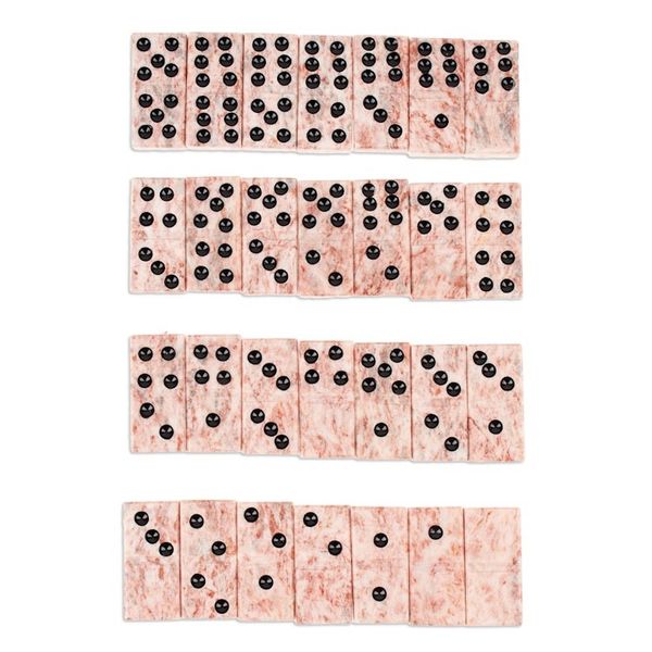 Alternate image for Pink Marble Domino Set from Mexico Chance and Skill
