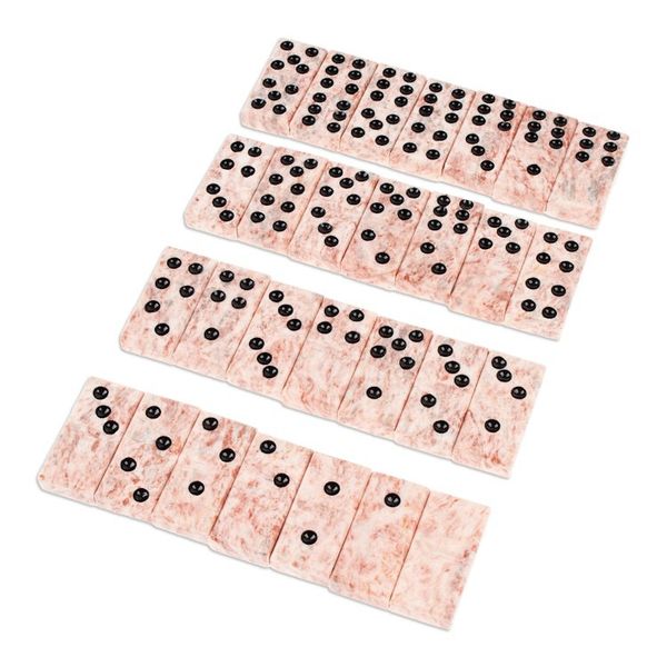 Alternate image for Pink Marble Domino Set from Mexico Chance and Skill