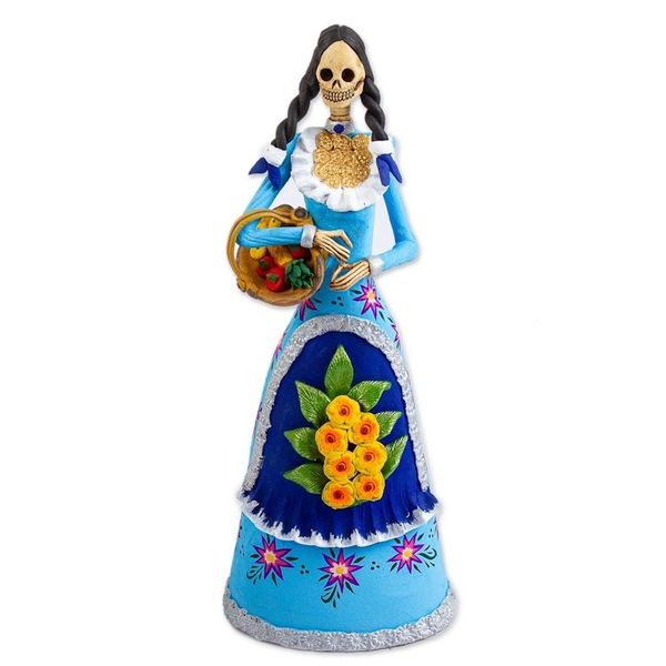 Alternate image for Handmade Day of the Dead Catrina Figurine from Mexico La Catrina Consuelo