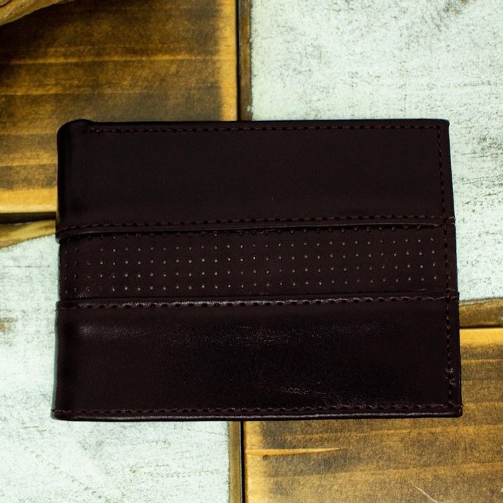 Hand Crafted Brown Leather Wallet for Men 'Off Road in Brown'