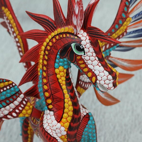 Alternate image for Handcrafted Alebrije Wood Pegasus Statuette from Mexico Magnificent Pegasus
