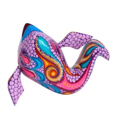 Alternate image for Handcrafted Wood Alebrije Fish Figurine from Mexico Bright Fish