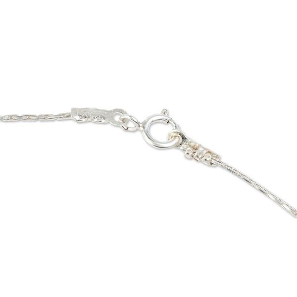 Alternate image for Sterling Silver and Dried Flower Black Butterfly Necklace Black Mexican Butterfly
