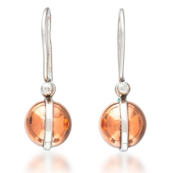 Alternate image for Copper Dangle Earrings from Mexico Helios