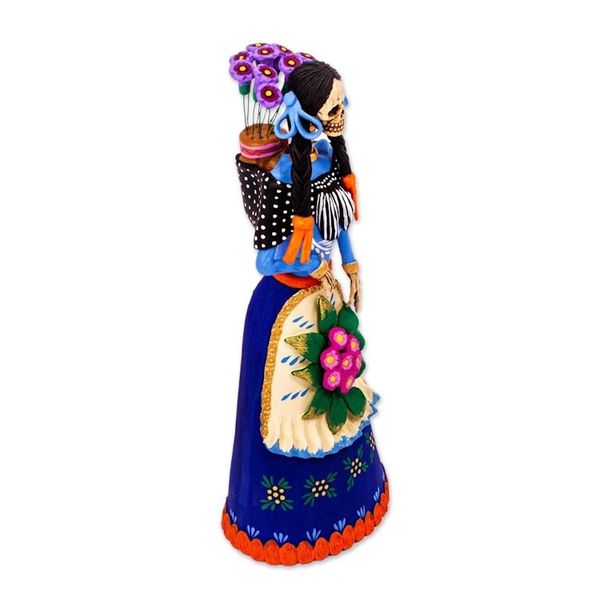 Alternate image for Hand Painted Ceramic Catrina Statuette La Catrina Maria