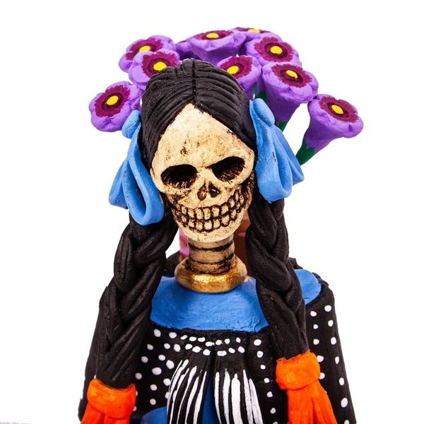 Alternate image for Hand Painted Ceramic Catrina Statuette La Catrina Maria