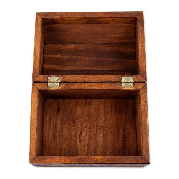 Alternate image for Decoupage Pinewood Decorative Box with an Old Map Image Old World