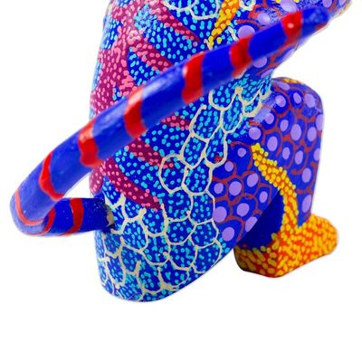 Alternate image for Small Hand-Painted Wood Alebrije Sculpture Bright Monkey