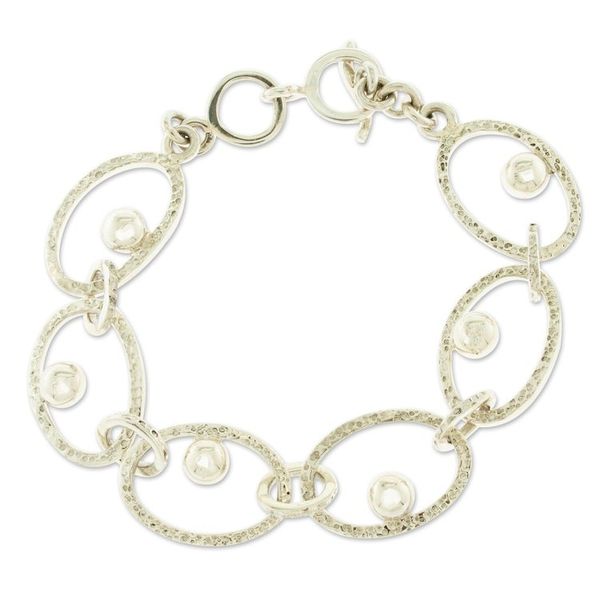 Alternate image for Artisan Crafted Link Bracelet with Mexican Silver 950 Linked Glimmer