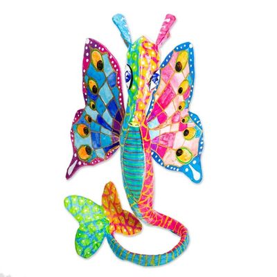 Alternate image for Hand Painted Seahorse Alebrije Sculpture Horse of the Sea