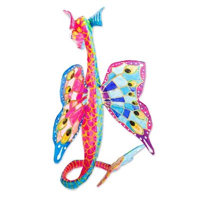 Alternate image for Hand Painted Seahorse Alebrije Sculpture Horse of the Sea