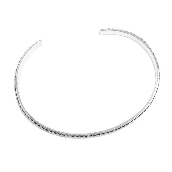 Alternate image for Handcrafted Signed Fine Silver Cuff Bracelet 6.5 Inch Moorish Mexico