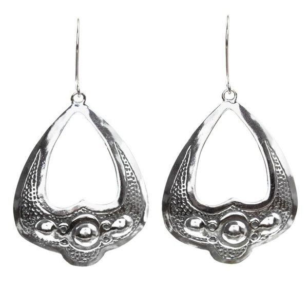 Alternate image for Hand Cast Sterling Silver Dangle Earrings Mysterious Moment