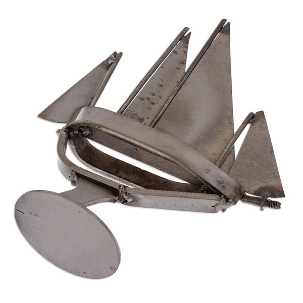 Alternate image for Eco-Friedly Nautical Upcycled Metal Sculpture from Mexico Metallic Voyage