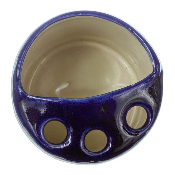 Alternate image for Artisan Crafted Talavera-Style Toothbrush Holder Talavera Bouquet