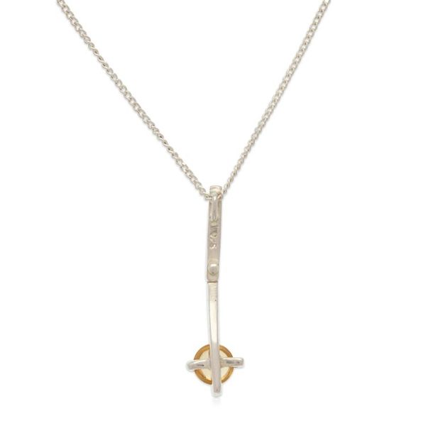 Alternate image for Citrine and Sterling Silver Pendant Necklace Made in Mexico Joyous Future