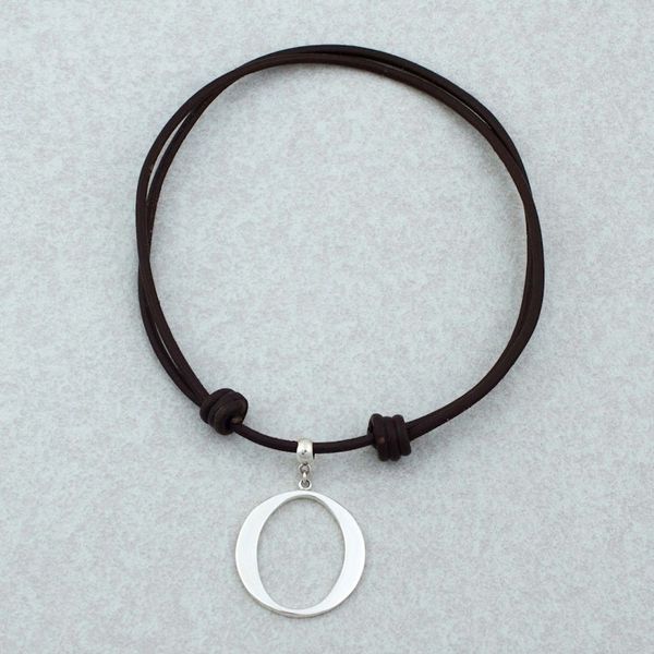 Alternate image for Taxco Sterling Silver Circle Pendant Necklace from Mexico Droplets of Life