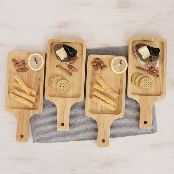 Alternate image for 4 Artisan Crafted Wood Serving Boards Handcarved in Thailand Natures Treats