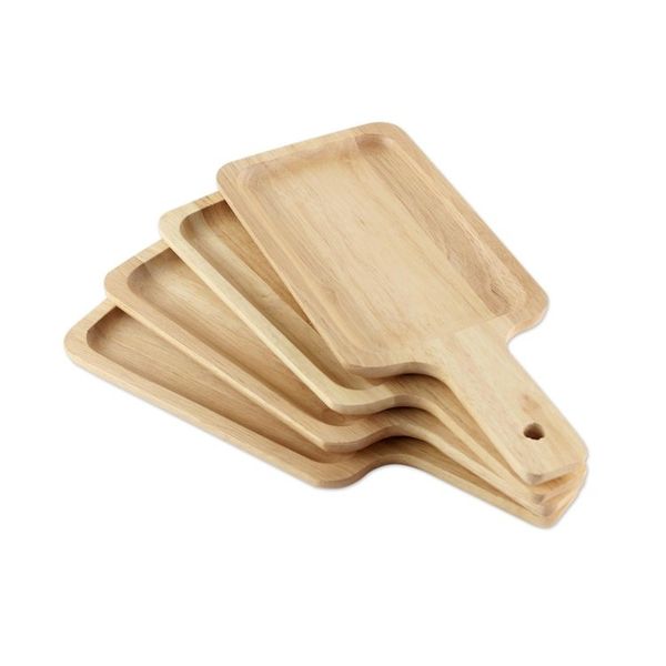Alternate image for 4 Artisan Crafted Wood Serving Boards Handcarved in Thailand Natures Treats