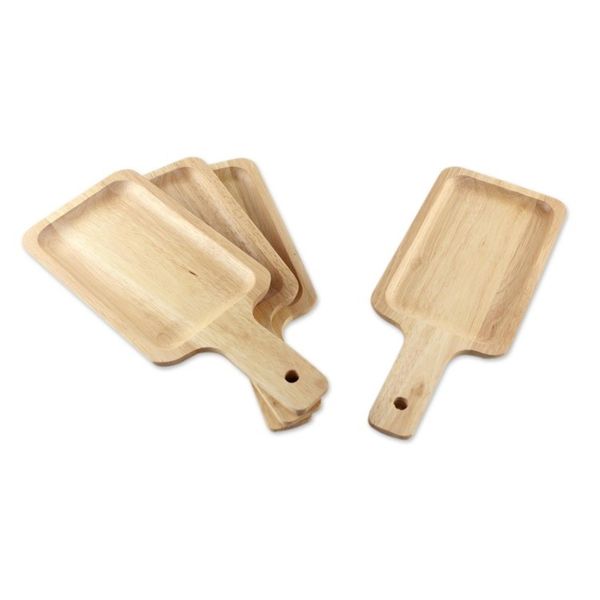 Alternate image for 4 Artisan Crafted Wood Serving Boards Handcarved in Thailand Natures Treats