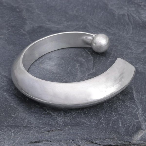 Alternate image for Hill Tribe Sterling SIlver Crescent Cuff Bracelet Crescent Point