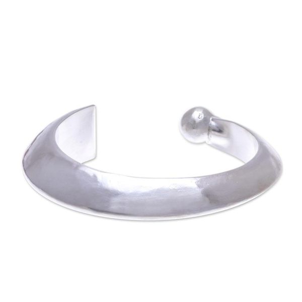 Alternate image for Hill Tribe Sterling SIlver Crescent Cuff Bracelet Crescent Point