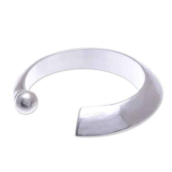 Alternate image for Hill Tribe Sterling SIlver Crescent Cuff Bracelet Crescent Point