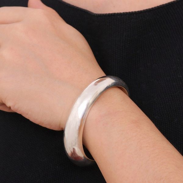 Alternate image for Hill Tribe Sterling SIlver Crescent Cuff Bracelet Crescent Point