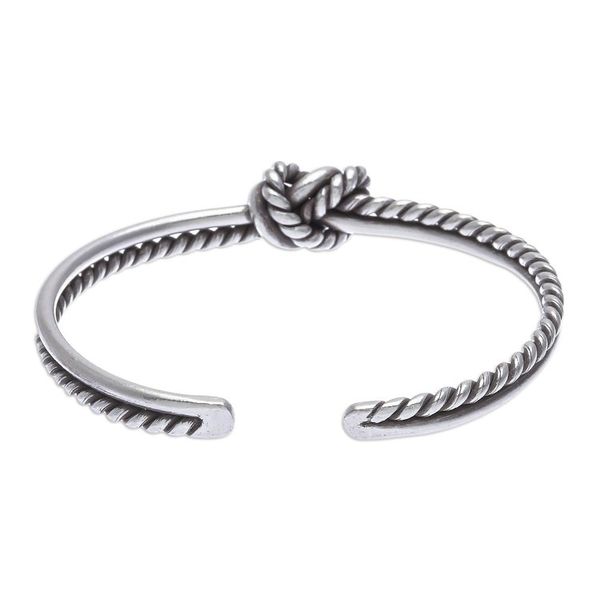 Alternate image for Knotted Sterling Silver Cuff Bracelet Both Sides