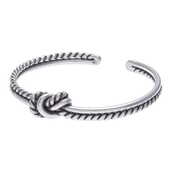 Alternate image for Knotted Sterling Silver Cuff Bracelet Both Sides