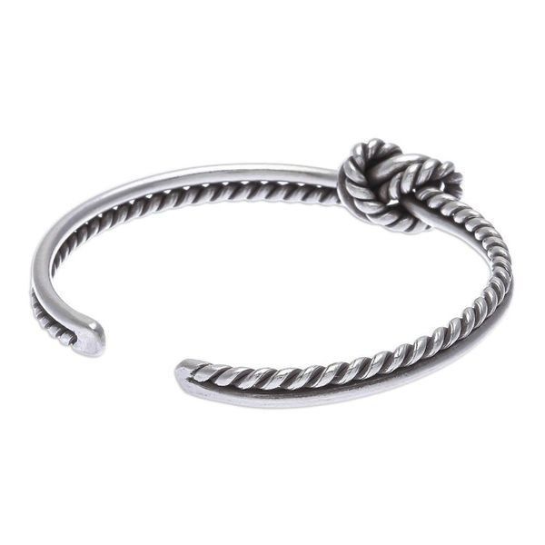 Alternate image for Knotted Sterling Silver Cuff Bracelet Both Sides
