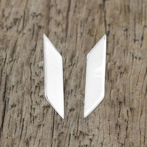 Alternate image for Sterling Silver Geometric Drop Earrings from Thailand Parallelogram Shimmer