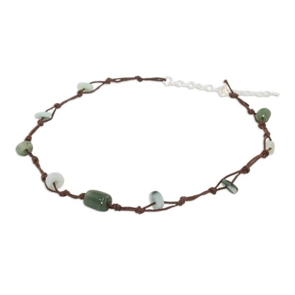 Alternate image for Beaded Jade Necklace Harmonious Life