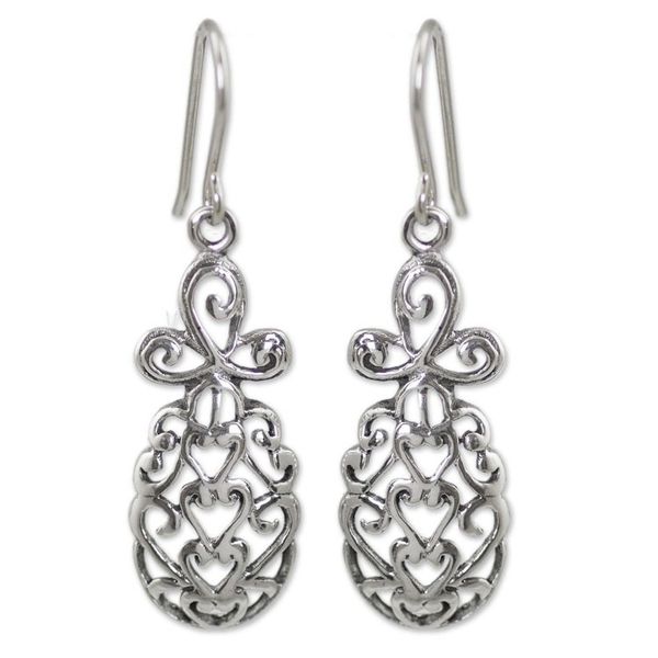 Alternate image for Sterling silver dangle earrings Thai Pineapple