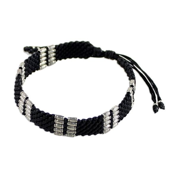 Alternate image for Silver accent wristband bracelet Hill Tribe Harvest