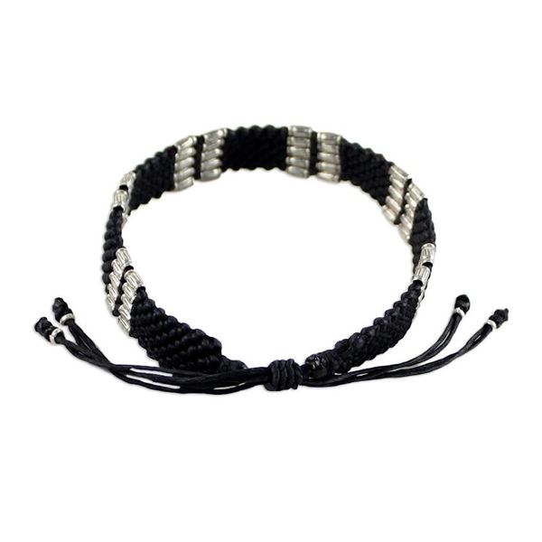 Alternate image for Silver accent wristband bracelet Hill Tribe Harvest