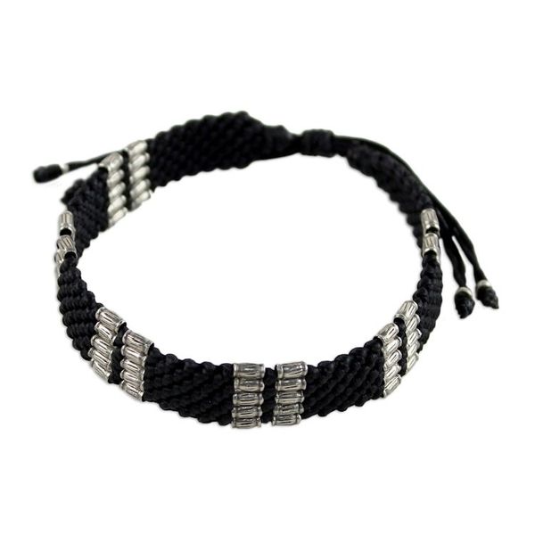 Alternate image for Silver accent wristband bracelet Hill Tribe Harvest
