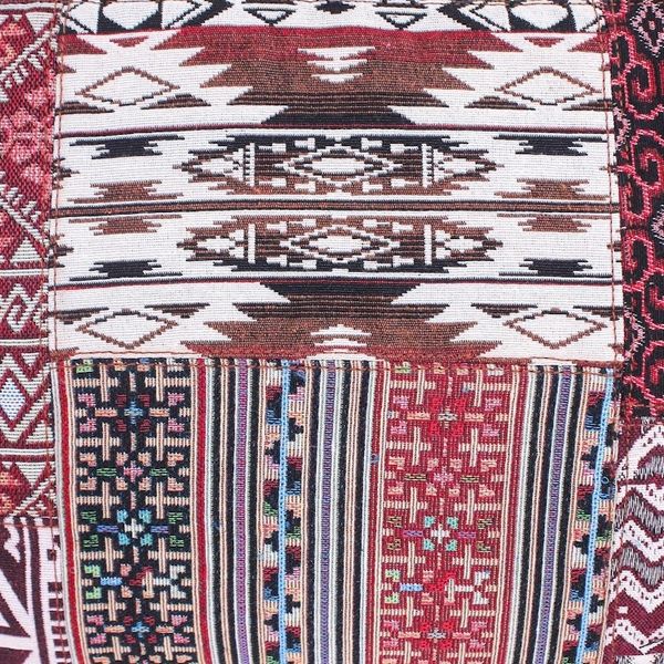 Alternate image for Cotton Blend Patchwork Shoulder Bag Shopping Day in Red