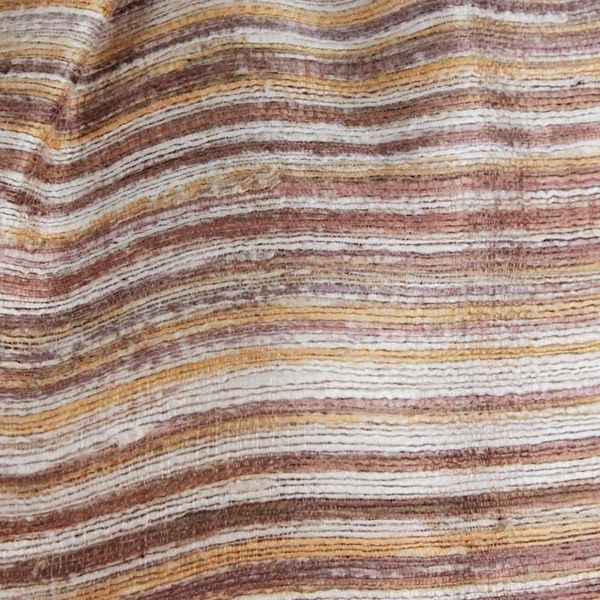 Alternate image for Handwoven Cotton Open Weave Scarf in Brown and Yellow Autumn Melange