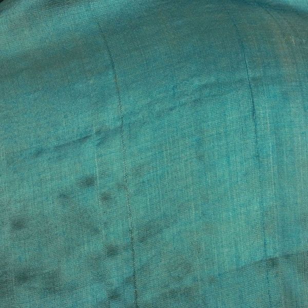 Alternate image for Handwoven Fringed Silk Shawl in Emerald from Thailand Comforting Turquoise