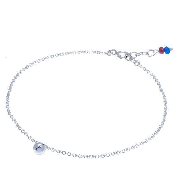Alternate image for Ringing Bell Sterling Silver and Quartz Anklet from Thailand Nice Ring