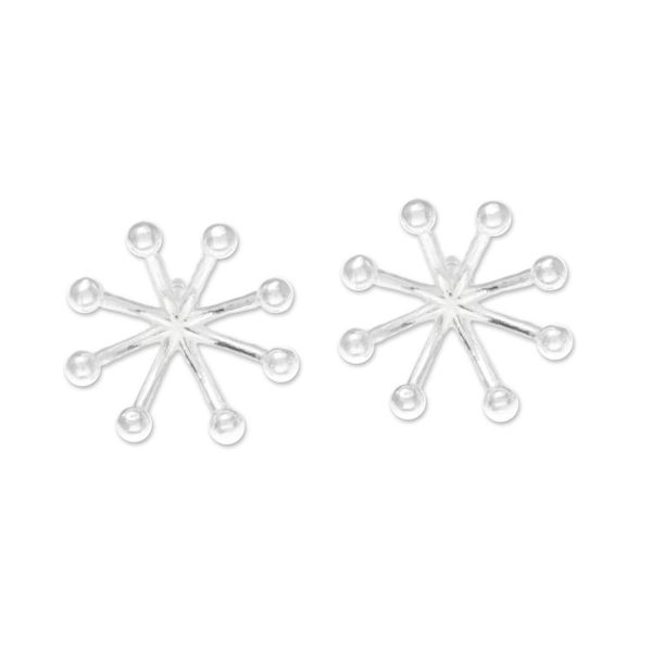 Alternate image for Sterling Silver Star Stud Earrings from Thailand Delightful Stars