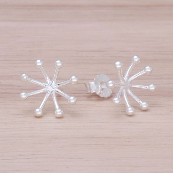 Alternate image for Sterling Silver Star Stud Earrings from Thailand Delightful Stars