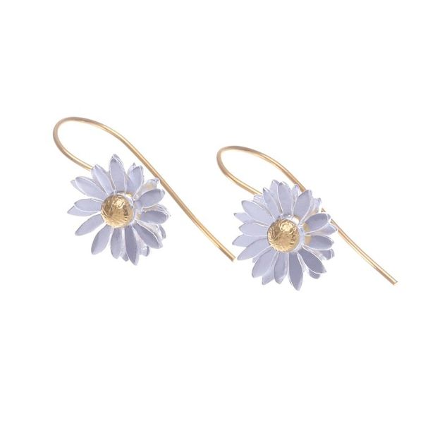Alternate image for Gold-Accented Drop Earrings with Floral Motif Midsummer Daisy