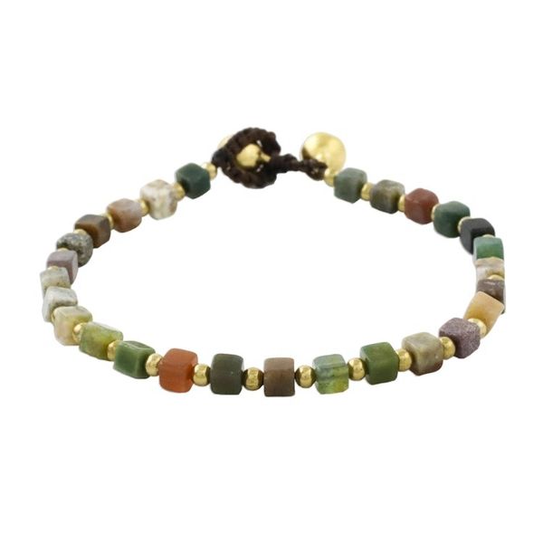 Alternate image for Colorful Agate Beaded Bracelet from Thailand Brilliant Day