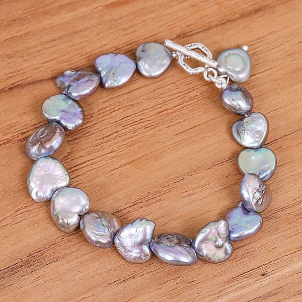 Alternate image for Silvery Grey Cultured Pearl Bracelet Born of the Sea in Grey