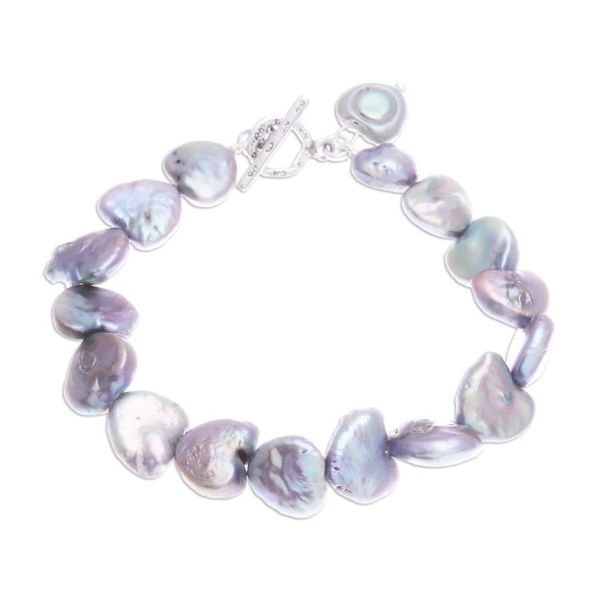 Alternate image for Silvery Grey Cultured Pearl Bracelet Born of the Sea in Grey