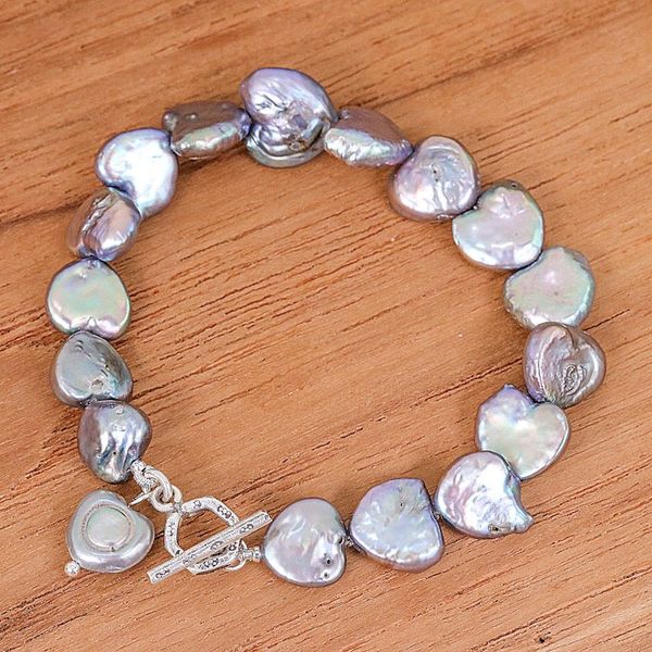 Alternate image for Silvery Grey Cultured Pearl Bracelet Born of the Sea in Grey